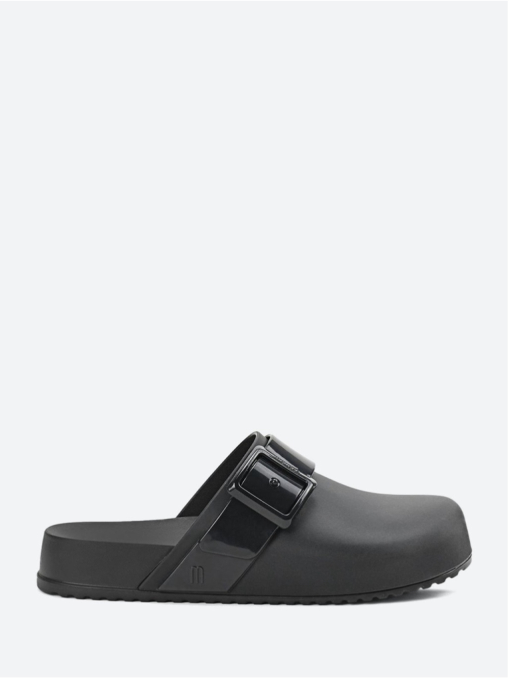 Melissa Matte Black Slip-On Clog Mule with Buckle